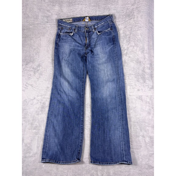 Lucky Brand Other - Vintage Lucky Brand Vintage Straight Jeans Mens 34x31 Blue Embroidered